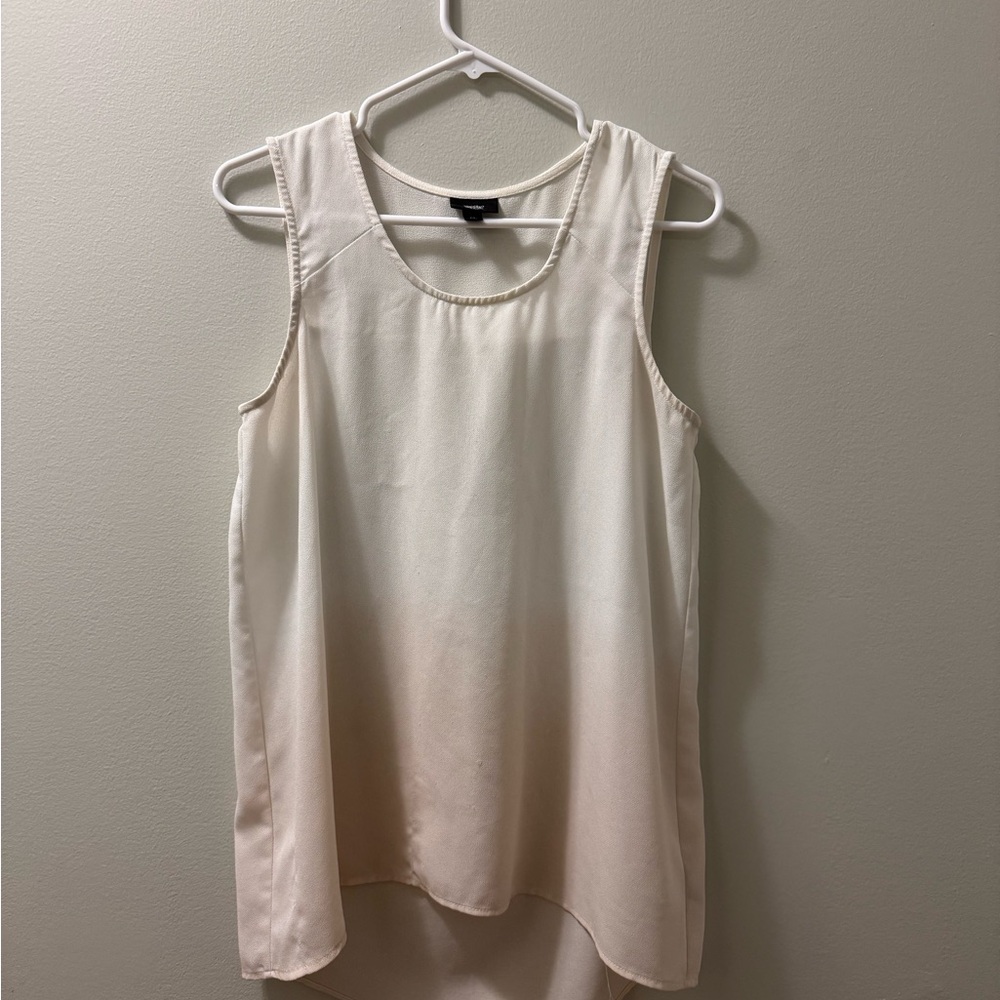 Mossimo Supply Co. Light Cream Sleeveless Scoop Neck Blouse